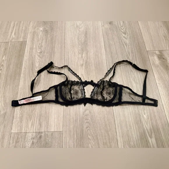 Agent Provocateur Rosa Plunge Bar in Black. UK32B. Like New. - Picture 5 of 6